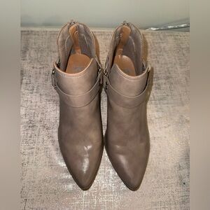 Dolce Vita Taupe Pointed Ankle Booties